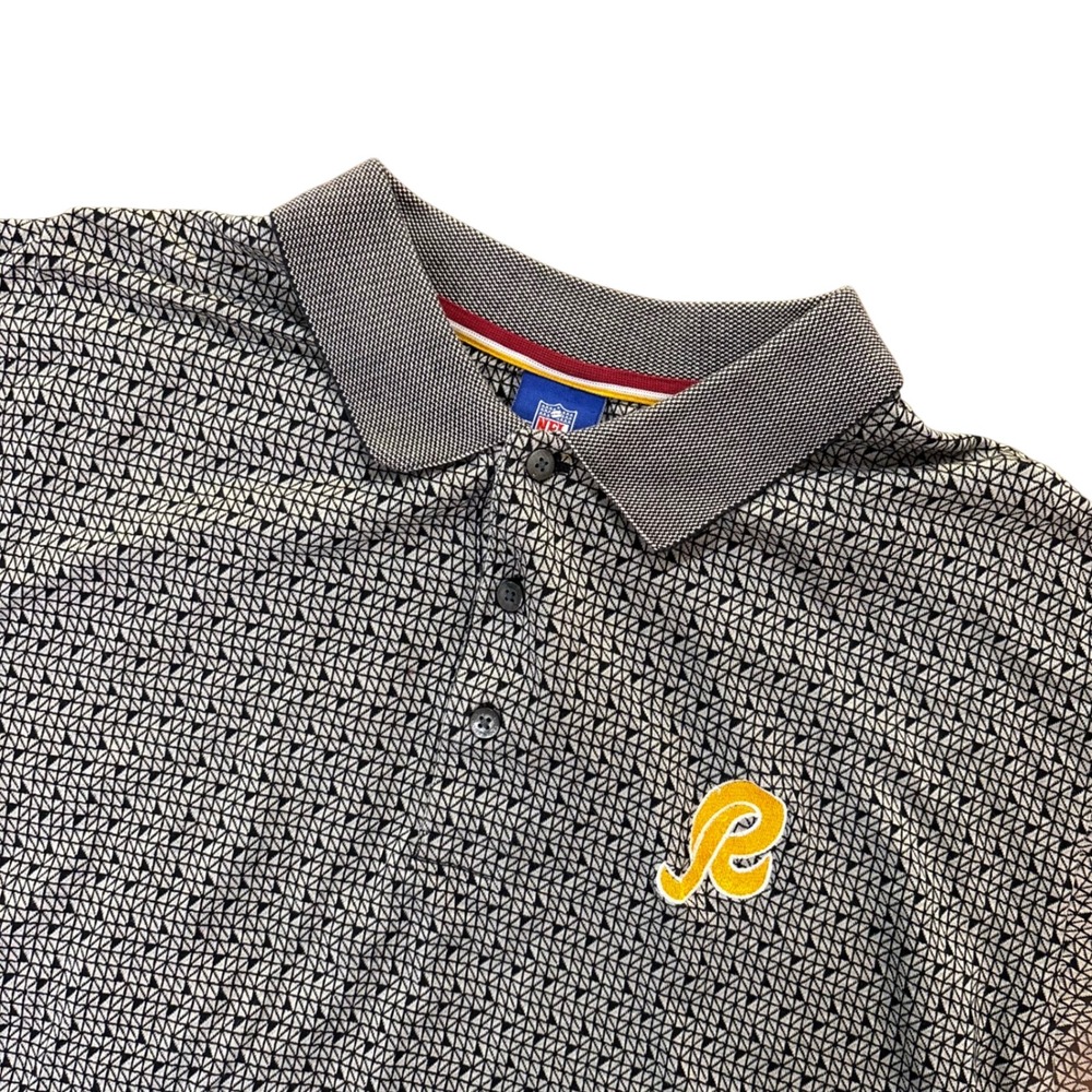 Reebok NFL Washington Redskins Polo Shirt Mens Medium Vintage Geometric Print